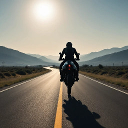 Flat vector illustration of a straight road/track stretching into the distance, minimal style, simple color palette, no people, game HUD background style. Two avatar riders on the track: "You" avatar (front-facing simple rider silhouette, positioned center-lower on the road) "Ghost (Your Best)" avatar — a semi-transparent/outlined rider silhouette slightly ahead, labeled "Ghost — Your Best Time". horizontal image