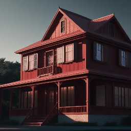 red roof house