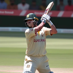 create image of messi playing cricket